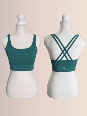 Lululemon Longline Energy Bra size 8 Green Jasper